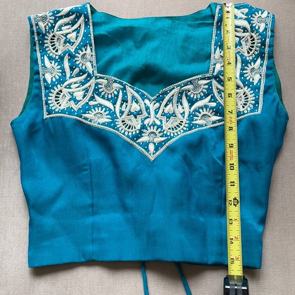 Gorgeous Turquoise Lehenga Choli + PURSE! - Picture 2 of 7
